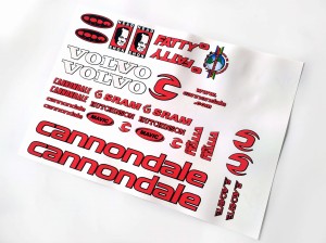 Naklejki Cannondale set 505,  naklejki na rower Cannondale