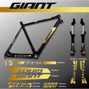 Naklejki Giant -  naklejki na rower Giant -set 609 złoty