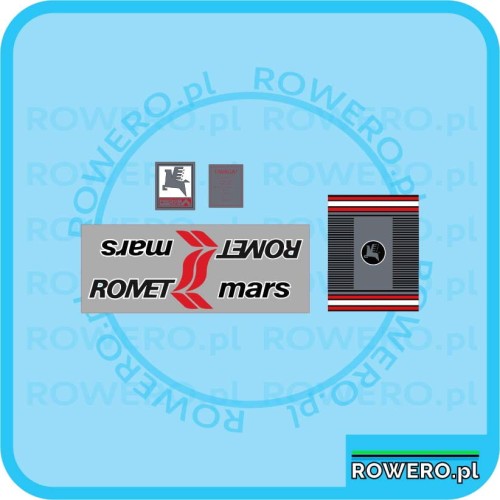 Naklejki Romet Mars srebrna