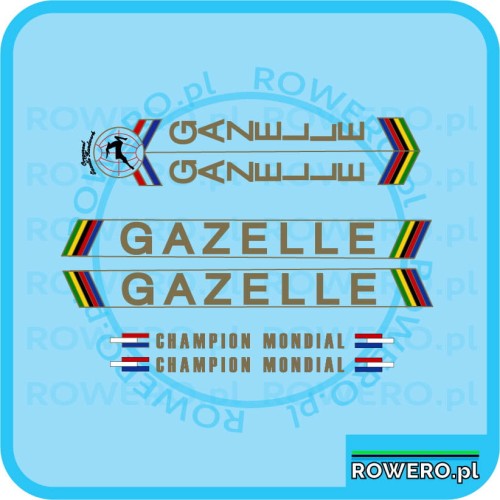Naklejki na rower Gazelle Set 1