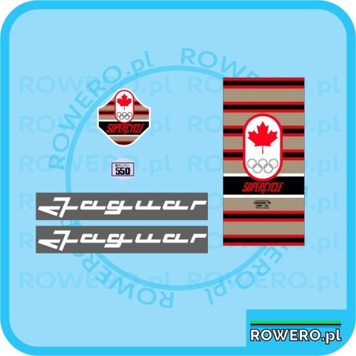 Naklejka ROMET JAGUAR SUPERCYCLE , rozmiar 550 , napis-szablon