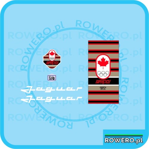 Naklejka ROMET JAGUAR SUPERCYCLE , rozmiar 570 , napis-naklejka