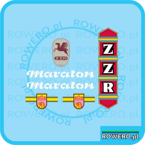 Naklejka ROMET ZZR MARATON , napis-naklejka