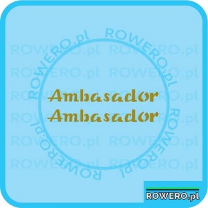 Naklejka ROMET AMBASADOR napis złoty