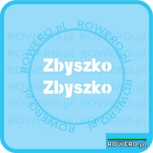 Naklejki ROMET ZBYSZKO naklejka napis biały