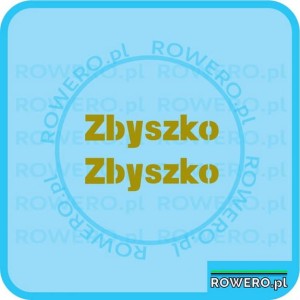 Naklejki ROMET ZBYSZKO naklejka napis złoty