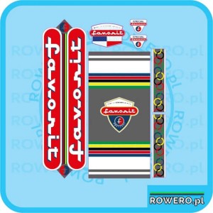 Naklejki na rower FAVORIT naklejki  - set 300