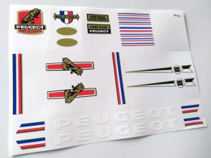 Naklejki Peugeot na rower Peugeot set 410