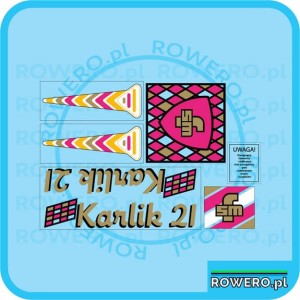 Naklejka ROMET KARLIK 21 różowa