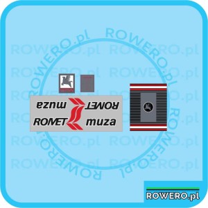 Naklejka ROMET MUZA srebrna