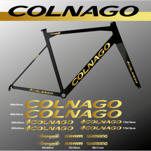 COLNAGO naklejka na rower kolor złoty set 608