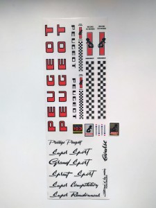 Naklejki Peugeot na rower Peugeot set 759