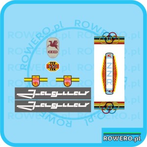 Naklejka ROMET JAGUAR lata 60, rozmiar 550 , szablon