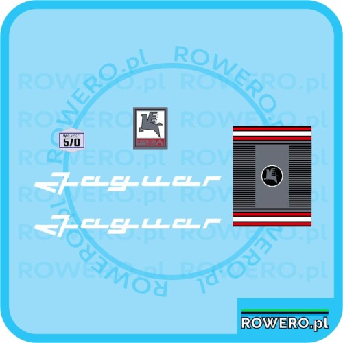 Romet Jaguar lata 70 rozmiar 570 naklejka