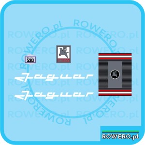Naklejka ROMET JAGUAR lata 70, rozmiar 530, naklejka