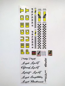 Naklejki Peugeot na rower Peugeot set 754